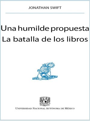 cover image of Una humilde propuesta. La batalla de los libros